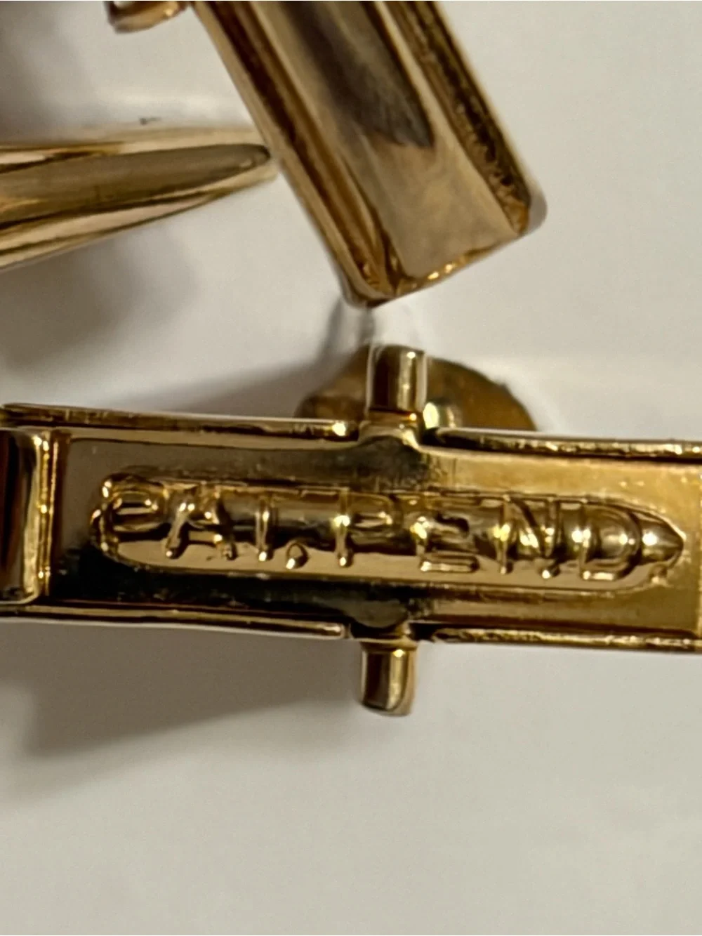 Gold and Black OnyxGeometric Cufflinks - Men's Accessory